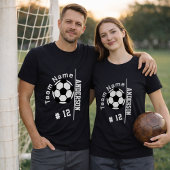 カスタマイズ可能なサッカーチームの背番号 Tシャツ