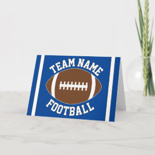 カスタマイズ可能なサッカーチーム名とカラーのスポーツ カード