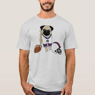 カスタマイズ可能なサッカーパグ Tシャツ