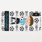 カスタマイズ可能なサッカーボーイゴール1 Case-Mate iPhoneケース (裏面(横))