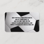 カスタマイズ可能なサッカーボールコーチング 名刺 (裏面)