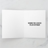 カスタマイズ可能なサッカーボールハッピーバースデー カード (内部)