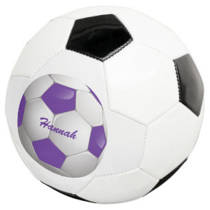 カスタマイズ可能なサッカーボール紫と白 サッカーボール