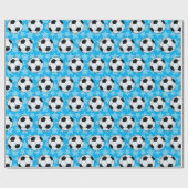 カスタマイズ可能なサッカーボール ラッピングペーパー (フラット)