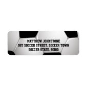 カスタマイズ可能なサッカーボール ラベル (正面)