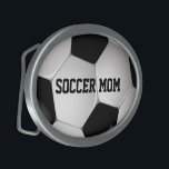 カスタマイズ可能なサッカーボール 卵形バックル<br><div class="desc">サッカーボールのクローズアップ画像を持つサッカースポーツデザイン、完全にあなたの名前や文字でカスタマイズ可能。サッカー選手、サッカーファン、またはサッカーコーチに最適。他の色の組み合わせは私たちの店で利用可能カスタムで、私たちは歓迎の要求連絡は、私たちのギフトボナンザ店を介してだけ購入する前に私たち。</div>
