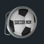 カスタマイズ可能なサッカーボール 卵形バックル<br><div class="desc">サッカーボールのクローズアップ画像を持つサッカースポーツデザイン、完全にあなたの名前や文字でカスタマイズ可能。サッカー選手、サッカーファン、またはサッカーコーチに最適。他の色の組み合わせは私たちの店で利用可能カスタムで、私たちは歓迎の要求連絡は、私たちのギフトボナンザ店を介してだけ購入する前に私たち。</div>