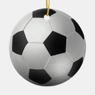 カスタマイズ可能なサッカーボールChirstmas セラミックオーナメント