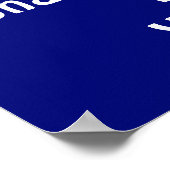 カスタマイズ可能なサッカーポスター、あなたの色、文字 ポスター (角)