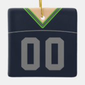 カスタマイズ可能なサッカーラクロスジャージーオーナメント セラミックオーナメント (正面)