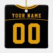 カスタマイズ可能なサッカーラクロスジャージーオーナメント セラミックオーナメント (裏面)