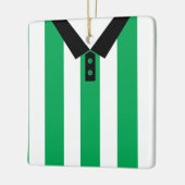 カスタマイズ可能なサッカーラグビージャージーオーナメントテンプレート セラミックオーナメント (左)