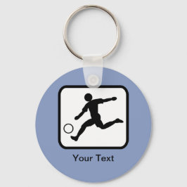 カスタマイズ可能なサッカー選手(サッカー)のロゴ キーホルダー