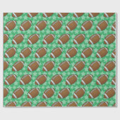 カスタマイズ可能なサッカー ラッピングペーパー (フラット)