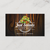 カスタマイズ可能なサラダロゴ名刺 名刺 (正面)