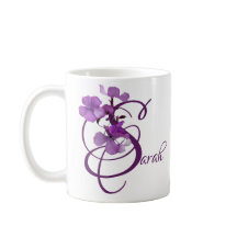 カスタマイズ可能なサラ名purple flowersトレンディーboho