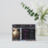 カスタマイズ可能なサロンかスパ 名刺 (スタンド正面)