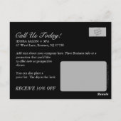 カスタマイズ可能なサロンとスパはがきチラシ ポストカード (裏面)