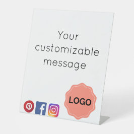 カスタマイズ可能なサロンまたはスパ記号 台座サイン