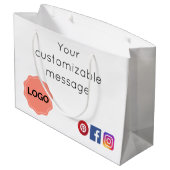 カスタマイズ可能なサロンまたはスパ ラージペーパーバッグ (裏面アングル)