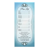 カスタマイズ可能なサロンスパメニュー価格表テンプレート ラックカード (裏面)