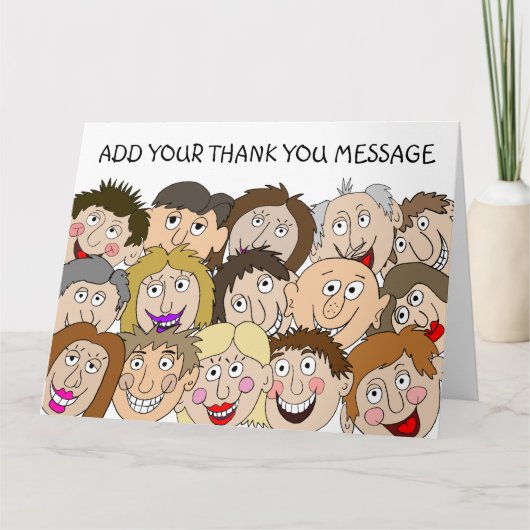 カスタマイズ可能なサンキュー サンキューカード (正面)