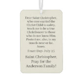 カスタマイズ可能なサンクリストファーエアーフレッシュナー カーエアーフレッシュナー (裏面)