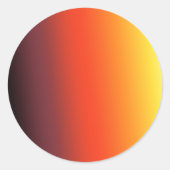 カスタマイズ可能なサンセットグラデーションシール ラウンドシール (正面)