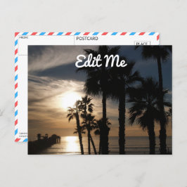 カスタマイズ可能なサンセットシルエットポストカード ポストカード