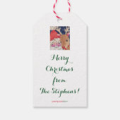 カスタマイズ可能なサンタとルドルフのギフトラベル ギフトタグ (裏面)