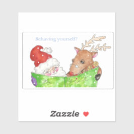 カスタマイズ可能なサンタとルドルフのシール シール