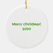 カスタマイズ可能なサンタのニースのリストのオーナメント セラミックオーナメント (裏面)