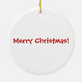 カスタマイズ可能なサンタのニースのリストのオーナメント セラミックオーナメント (裏面)