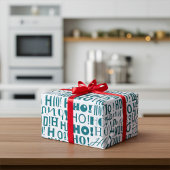 カスタマイズ可能なサンタのHOホー!ホー!休日の挨拶 ラッピングペーパー