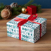 カスタマイズ可能なサンタのHOホー!ホー!休日の挨拶 ラッピングペーパー