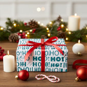 カスタマイズ可能なサンタのHOホー!ホー!休日の挨拶 ラッピングペーパー