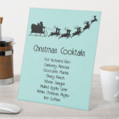 カスタマイズ可能なサンタカクテルリスト 台座サイン (インサイチュ)