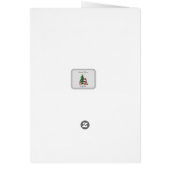 カスタマイズ可能なサンタポーズハスキークリスマスカード (裏面)