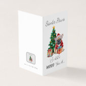 カスタマイズ可能なサンタポーズフレンチクリスマスカード (外部)
