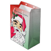 カスタマイズ可能なサンタ ミディアムペーパーバッグ (裏面アングル)