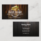 カスタマイズ可能なサンドイッチの名刺 名刺 (正面/裏面)