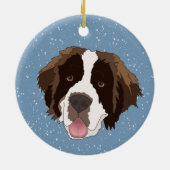 カスタマイズ可能なサンバーナルクリスマス セラミックオーナメント (裏面)