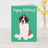 カスタマイズ可能なサンバーナード誕生日 カード (黄色い花)