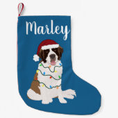カスタマイズ可能なサンバーナード スモールクリスマスストッキング (正面)