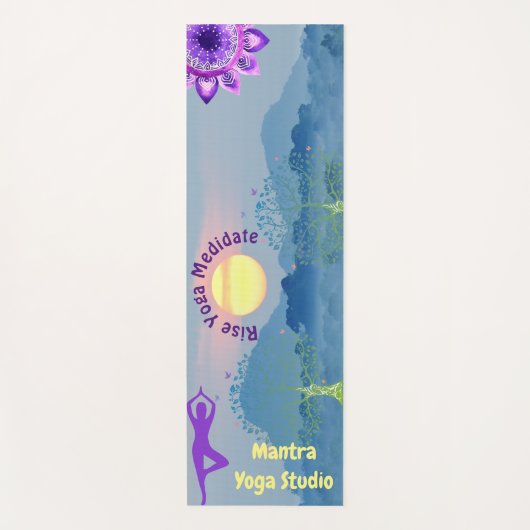 カスタマイズ可能なサンライズチャクラヨガポーズ ヨガマット (正面)