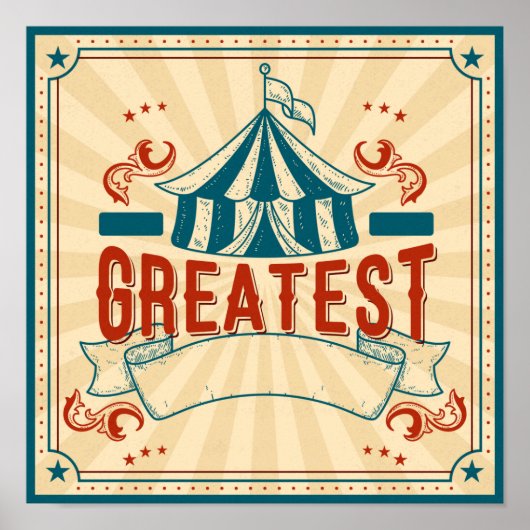 カスタマイズ可能なサーカスポスター ポスター (正面)