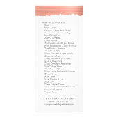 カスタマイズ可能なサービスメニューラックカード ラックカード (裏面)