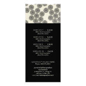 カスタマイズ可能なサービスメニューラックカード ラックカード (裏面)