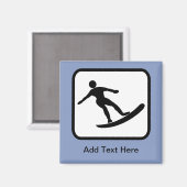 カスタマイズ可能なサーファーロゴ マグネット (正面/裏面)