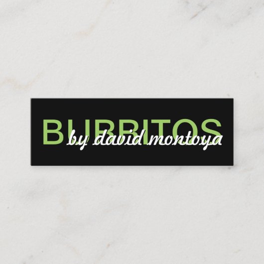 カスタマイズ可能なシェフ付きブリトス ロイヤリティカード (正面)